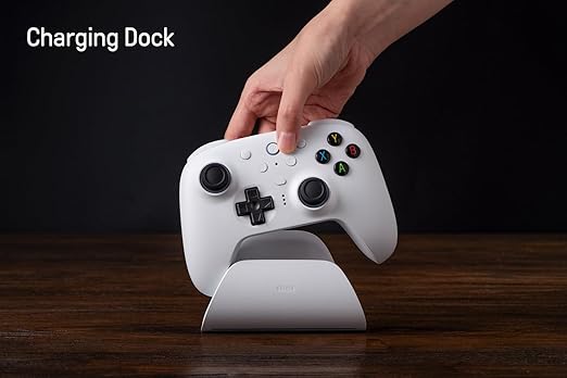 8Bitdo Ultimate 2 Wireless Gaming Controller with TMR Joysticks, Switchable Hall Effect/Tactile Triggers, 8Speed Wireless Tech, Charging Dock, RGB Fire Ring for PC & Android - Purper