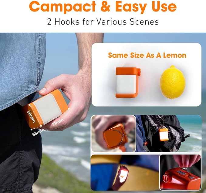 Aerogogo Pump 5.0 Portable air Pump with 3600mAH Battery 5kPa Air Pump for Inflatables Rechargeable Pump, Orange