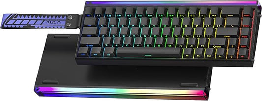 AULA Hero 68 HE Pro - Wired Gaming Keyboard with Hall Effect Magnetic Switch, CNC Aluminum Frame, 8KHz Polling Rate, RGB Box & Backlight, Side Printed Keycaps, 65% 68-key Compact Small Gamer Keyboards