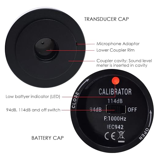 Decibel Meter, Digital Sound Level Meter Portable Sound Calibrator SPL Meter 30dB to 130dB MAX Data Hold with LCD Display Backlight A/C Weighted for Home Factories