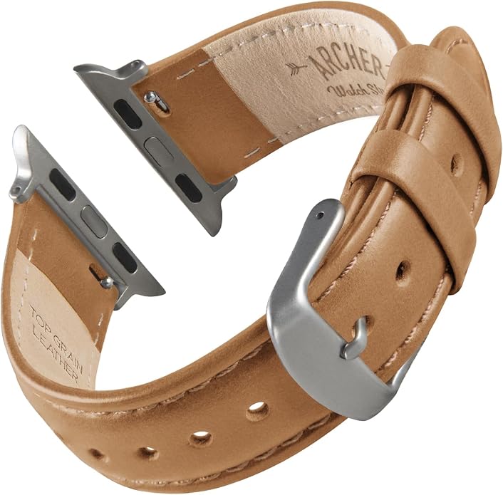 Archer Watch Straps - Top Grain Leather Watch Bands for Apple Watch
