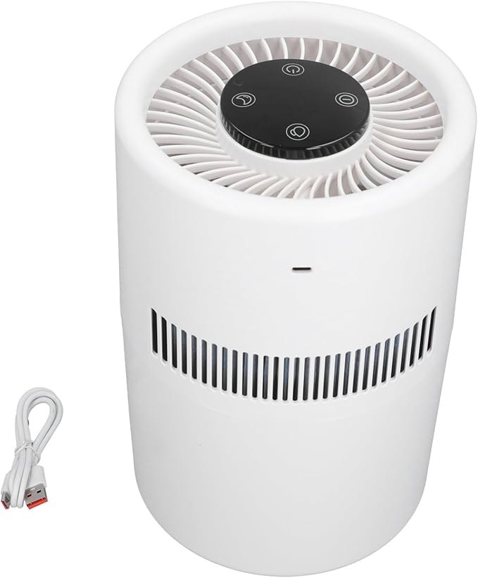 Air Purifier and Humidifier, 2 in 1 5W 4L Water Tank Quiet Evaporative Humidifier and Air Purifier Combo for Office Bedroom Nursery