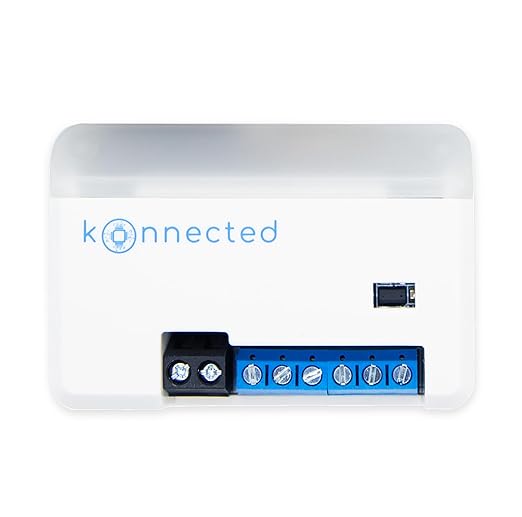 Konnected Smart Garage Door Opener White - Retrofits Garage Door Openers - Control with Alexa, SmartThings, Home Assistant, Hubitat, Control4, HomeSeer - Make Your Garage Door Opener Smart