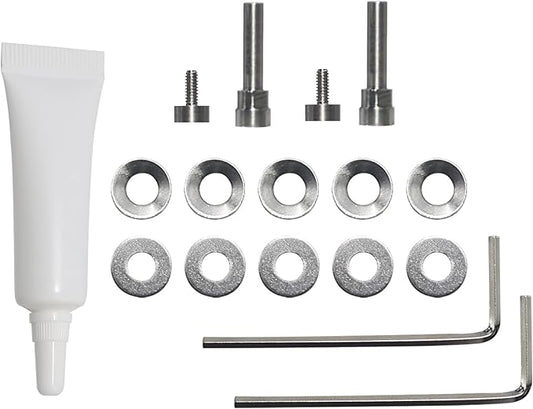Adhiper QC45 Metal Swivel Pins Replacement Repair Parts Accessories for Bose QuietComfort 35/QC35/QC35 II/QC45/QuietComfort SE (QC SE)/Quiet Comfort Headphones, Hinge Screws and Gasket（Silver）