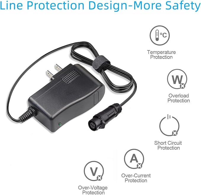 Replacement Charger for MAIDeSITe Electric Lift Chair Charger-JC35M3 JC35M3-003 Class 2 Power Supply Cord Bath Lift Controller Battery Charger
