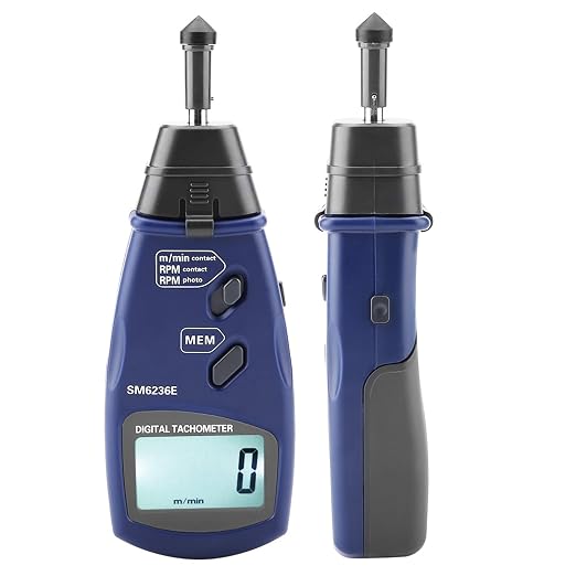 Digital Tachometer DT6236E /Non- Photo Tachometer 5 Digits 18 mm RPM Tach LCD Rotation Meter Tester