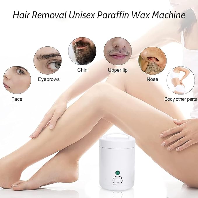 Mini Hair Removal Wax Hot Machine, with 6 Gears Temperature Adjustment Mini Wax Heater, Multi Purpose Wax Machine, Hair Removal Paraffin Wax Machine for Men Women, Wax Warmer(US Plug)
