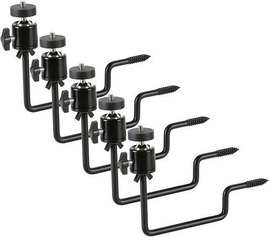5 Pcs Trail Camera Tree Mount, Trail Camera Holder 360° Cameras Bracket for Game Cam, Hunting Accessories,Metal Security Cam Mount with 1/4 Inch Screw for Solar Panels,etc, Compact Sturdy.