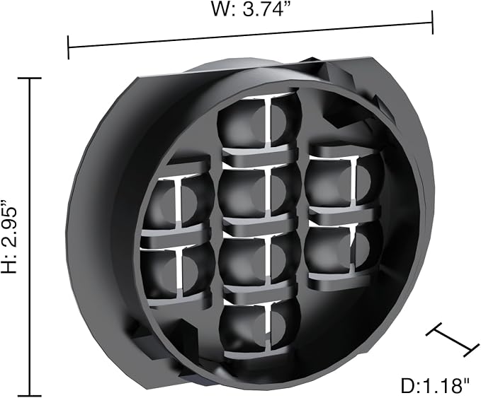 Wire Waffle Connnector for 2.5" KO's - 4 Pack, NM Cable Connector, 16 Cables in 1 Knockout, UL Listed & NEC Compliant (KO25W.P4)