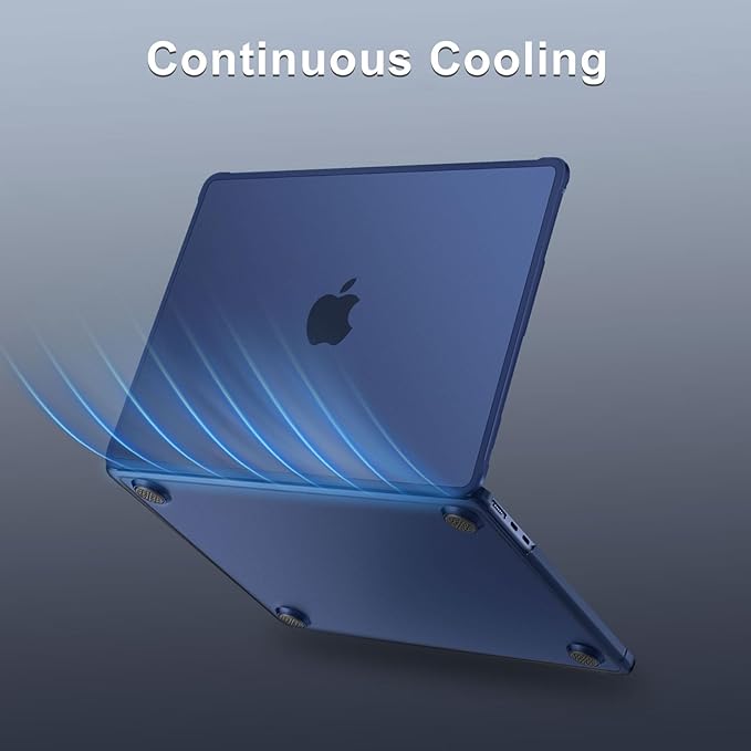 MOSISO Compatible with MacBook Air 13 inch Case M5 M4 M3 M2 2026-2022 A3449 A3240 A3113 A2681,Protective Hard Case&Keyboard Skin&Screen Film&Type C with TPU Bumper for MacBook Air 13.6, Midnight Clear