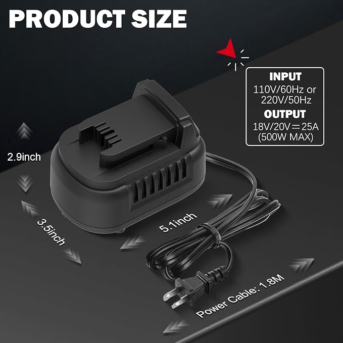 New Version 110V to 18V DC Converter,Power Source Option for Milwaukee 18V M18 Cordless Tools,AC to DC Converter 500W,120V to 18V Power Supply, AC Plug Transformer Adapter