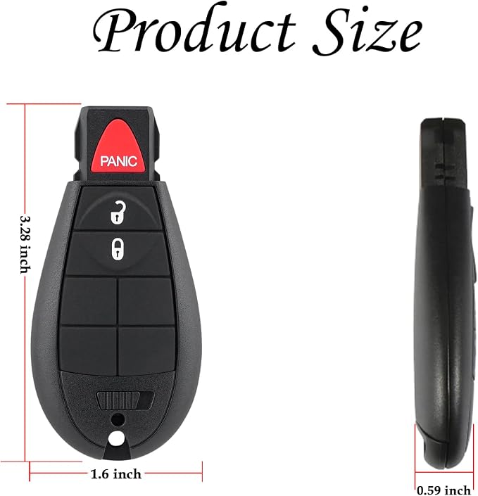 IYZ-C01C DIY Key Fob FOBIK kit Replacement for 2008 2009 2010 2011 2012 Dodge Ram 1500 2500 3500 Journey Durango Grand Caravan Jeep Grand Cherokee Keyless Entry Remote Key with Easy OBD Tool