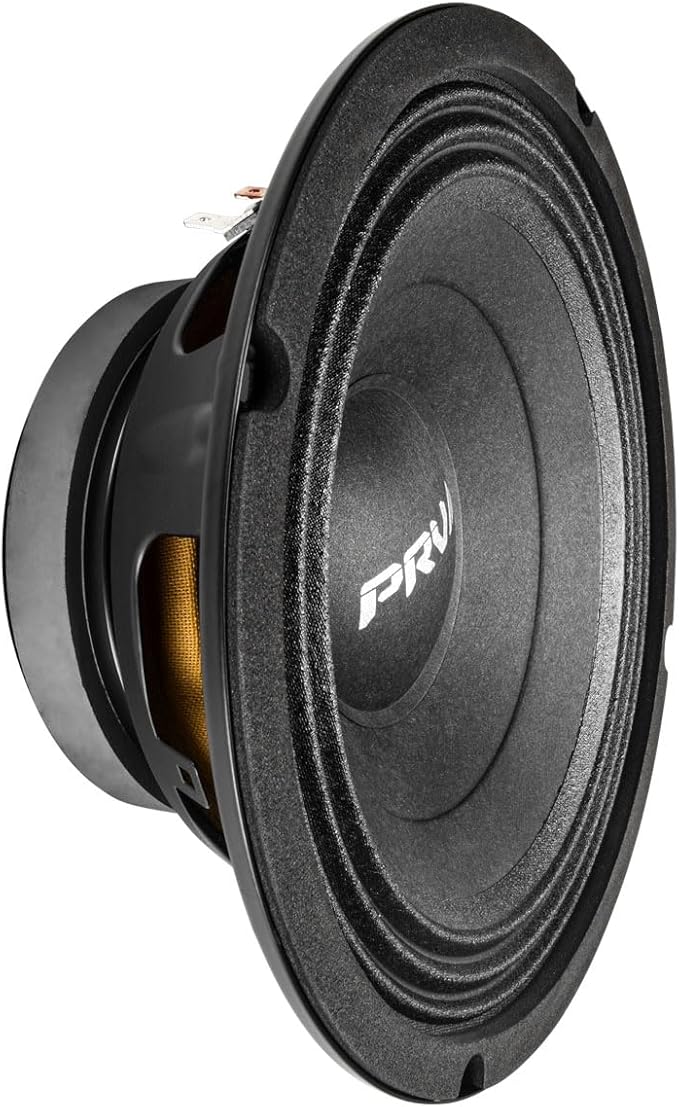PRV AUDIO 8MB450-4 v2 8" Mid Bass Speaker 4 Ohm Pro Audio Speaker 93.5dB 450 Watts 2" Voice Coil (Single)