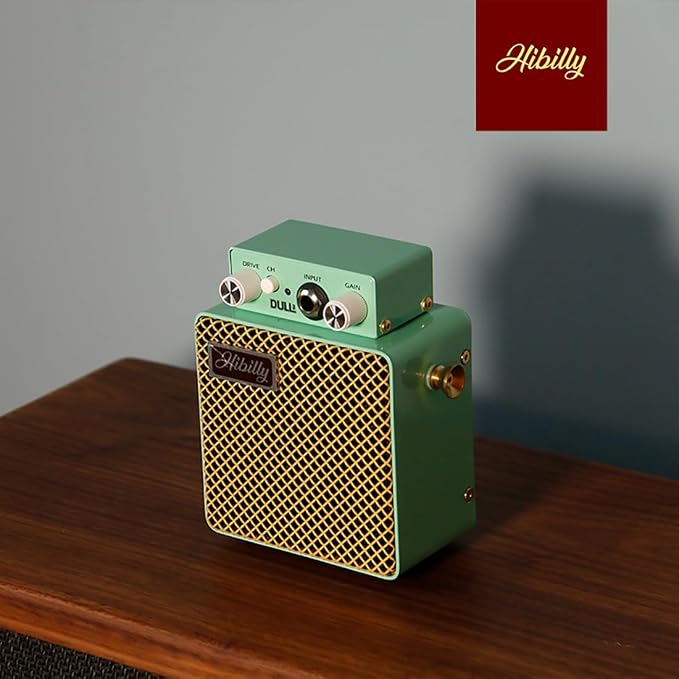 Dull3 Full-Metal Mini Guitar Amplifier, Rechargeable 3W Pocket Micro Amp with Clean/Overdrive/Distortion Modes, 3" Speaker, 1200mAh Battery