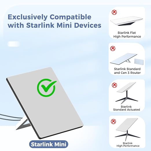 Starlink Mini Power Cable, Starlink Replacement Power Cable 32.8FT/10M for Starlink Mini DC Power, Waterproof Outdoor DC to DC Charging Cord Gray