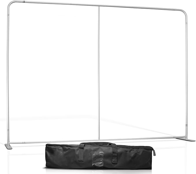 Anley 7.5x10 FT Backdrop Stand - Premium Reinforced Aluminum Alloy Frame for Stability - Heavy Duty Background Support with Carry Bag for Photo Studio, Green Screen, Event, Banner, Party Use