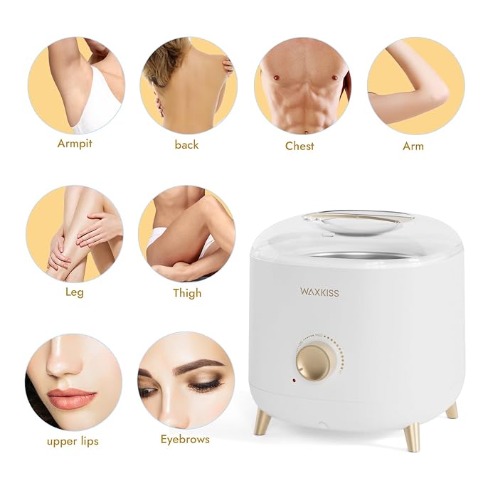 Large-Capacity Wax Warmer for Hair Removal – 1000 ml Wax Heater with Adjustable Temperature Control, Ideal for Salon & At-Home Use (White)