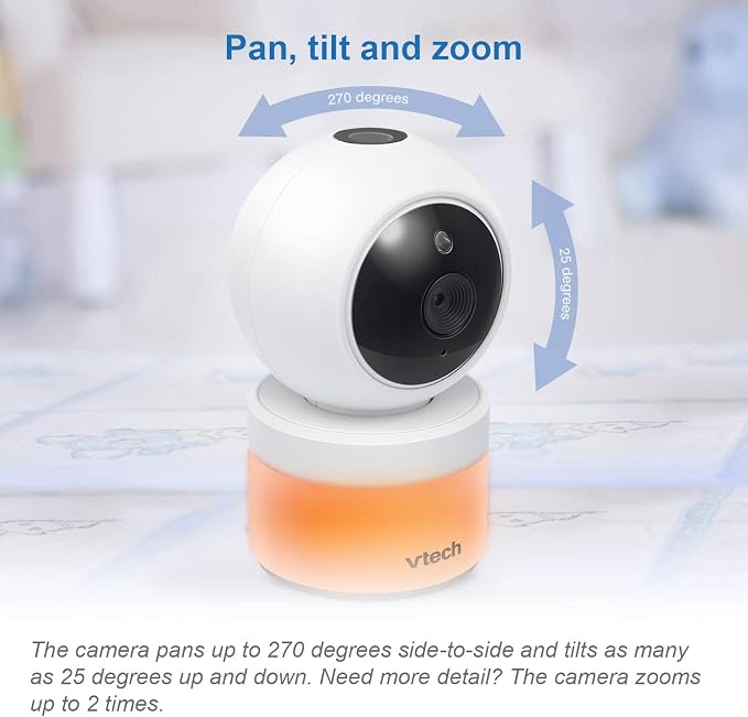 VTech VM5463-2 Video Baby Monitor with 2 Cameras, 5" HD Screen