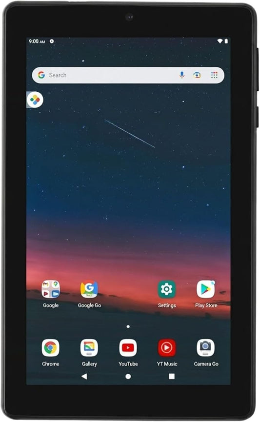 onn. Surf Tablet Gen 3 (2022) – 7-Inch 1024x600 Touchscreen Android 12 Go, MTK Quad-Core Processor, 2GB RAM, 32GB eMMC Storage, Dual Cameras, Wi-Fi, Charcoal