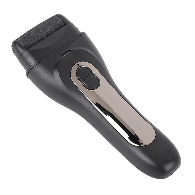 Electric Callus Remover Powerful Motor Electric Foot File Complete Accessories Cordless Use for Home Use (Black)