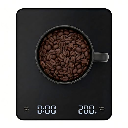 Coffee Scale with Timer 3kg/0.1g High Precision Digital Espresso Scale for Pour Over & Matcha, Food Scale for Kitchen Baking and Jewelry with Rechargeable Battery, Silicone Mat