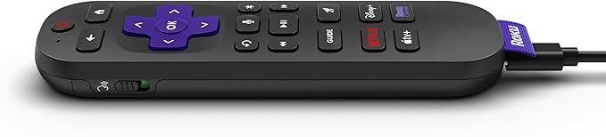 Roku Voice Remote Pro (2nd Ed.) | Rechargeable TV Remote Control with Hands-free Voice Controls, Backlit Buttons, & Lost Remote Finder - Replacement Remote Compatible with All Roku TV, Players & Audio