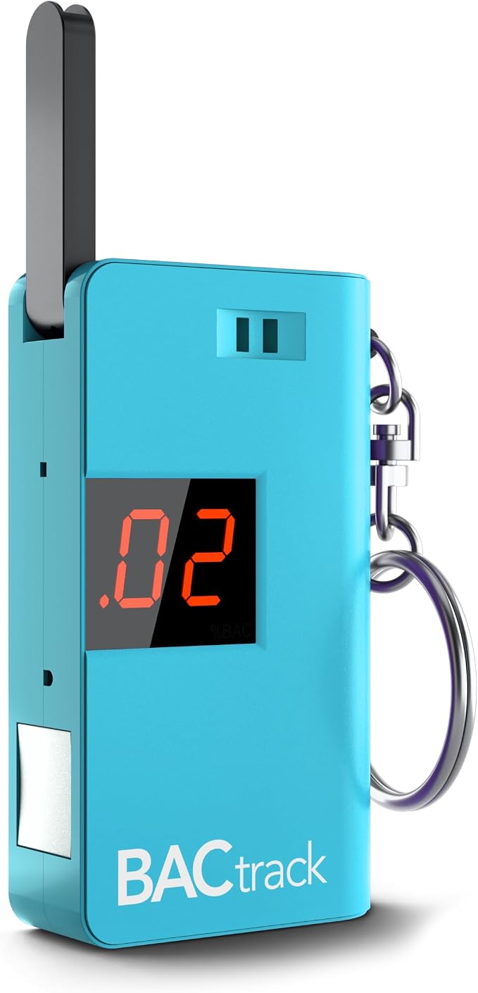 BACtrack Keychain Breathalyzer (Blue) | Ultra-Portable Pocket Keyring Alcohol Tester for Personal Use