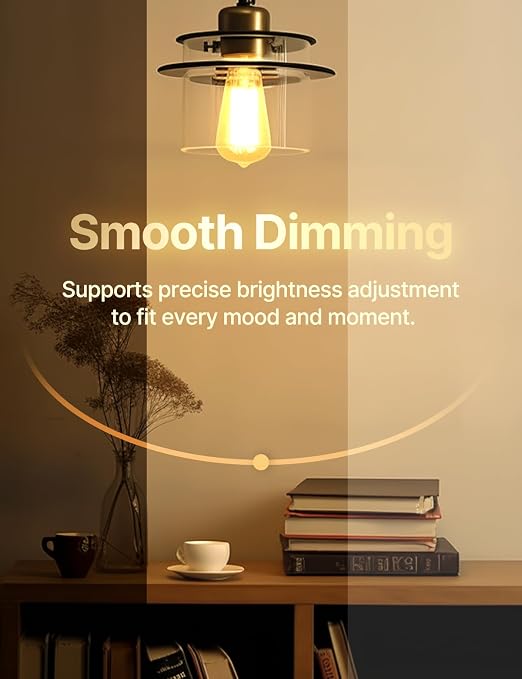 MOES 3 Way Smart Star Ring Dimmer Switch, 2.4GHz WiFi Dimmable Light Switch,Neutral Wire Required, Smart Life APP Remote Control, Works with Alexa & Google Assistant, Timer & Schedule White 1 Gang