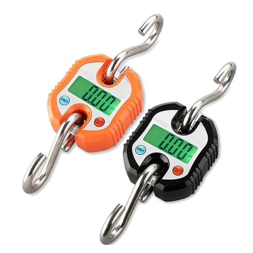 Digital Luggage Scale, Electronic Scale, LCD Backlight, Maximum Weight 150kg Mini,for Suitcase Hanging Weight(Orange)