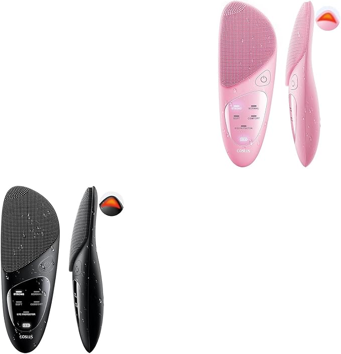 Silicone Face Scrubbe, 4 Cleansing Modes, Electric Face Brush for Men & Women Cleaning, Exfoliating, Massaging