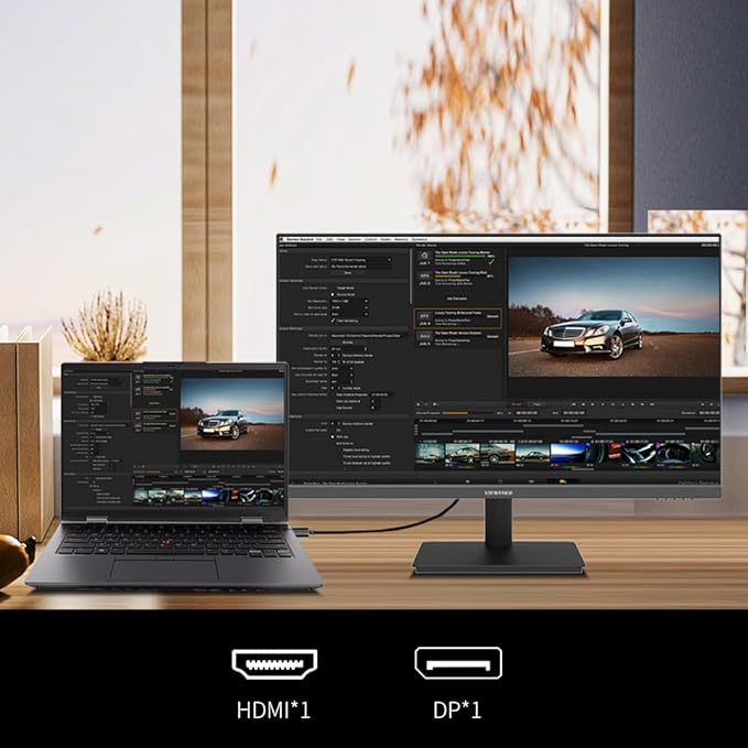 Viewedge 27 inch Monitor 2560 x 1440p 75hz IPS Computer Monitor QHD with HDMI, DP and Wall Mountable | Eye Protection 2K Monitor for Working and Gaming