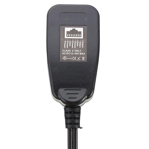 exgoofit 10 Pairs HD-CVI/TVI/AHD Passive Video Balun with Power Connector and RJ45 CAT5 Data Transmitter BNC Twisted Pair