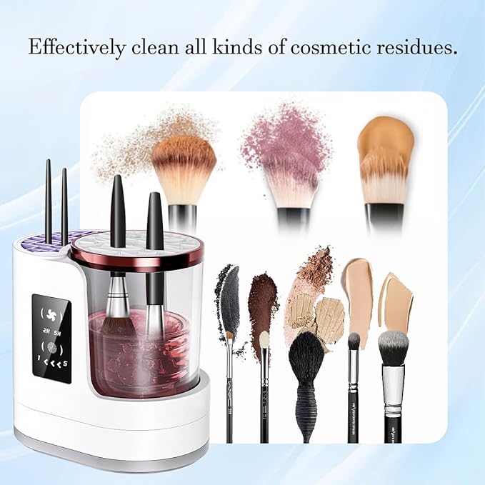 3 IN 1 Electric Makeup Brush Cleaner & Dryer Machine Automatic Cosmetic Brush Washer Portable USB Deep Cleaning Beauty Tool Gift for Women