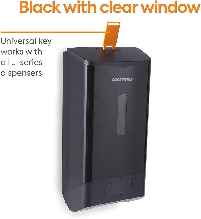 Coastwide Professional J-Series Automatic Wall Mounted Hand Soap Dispenser, Black