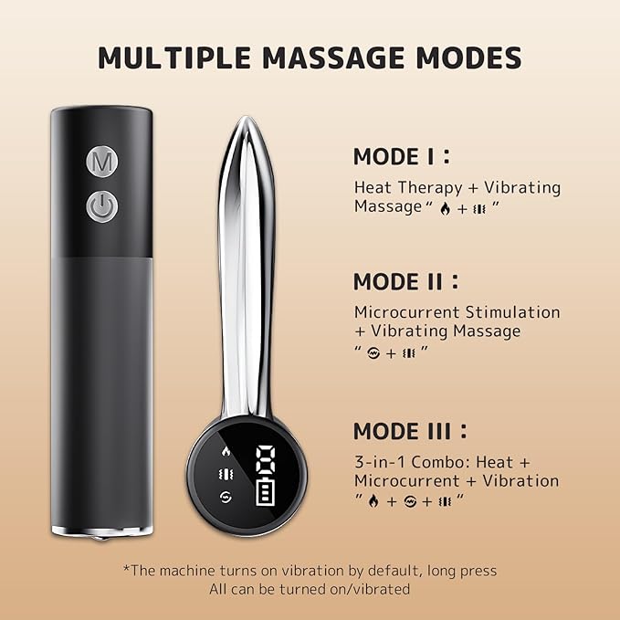 Heated Muscle Scraper 2026 New Upgrad v2 Pro with Vibration, Large Handle for Effortless Grip, Electric Gua Sha Muscle Scraper Tool Multifunctional Electric Fascia Knife Gifts for Family Black