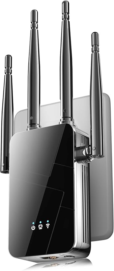 2026 WiFi Extender Signal Booster - up to 10000 sq.ft Coverage, Wireless Booster - Long Range Internet Repeater, WiFi Booster and Signal Amplifier w/Ethernet Port, 1-Tap Setup