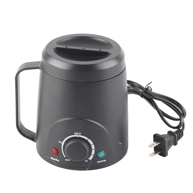 Wax Heater Machine Electric Fast Temperature Adjustable Water Heating Wax Warmer for Hair Removal 110‑240V (US Plug)
