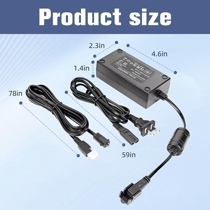 29V Adapter Charger for Claiks P1.01.001 P101001 | 40" 48" 55" 63"40x24 48X24 55X24 63X24 Electric Standing Desk Adjustable Height Stand up Desk YH-K290018-C motor Power Cord