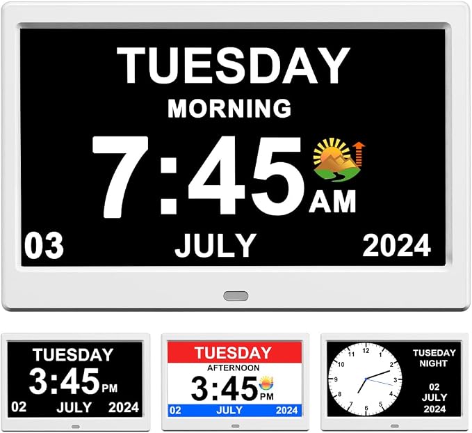 2026 Digital Clock Plug-in (No Battery), Power Outage Memory,DST Display Time, Date, Month, and Year Large-Font Clock for the Elderly