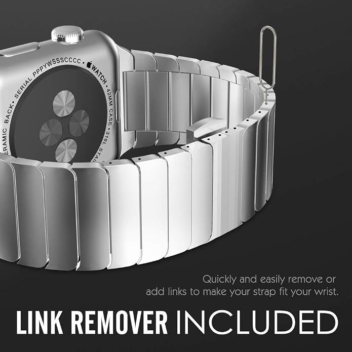 NewWays Titanium & Stainless Steel Link Bracelet for Apple Watch Band Ultra 3 2 1 Band 49mm Series11 10 46mm 42mm 45mm 44mm 41mm 40mm 38mm Series 3-11
