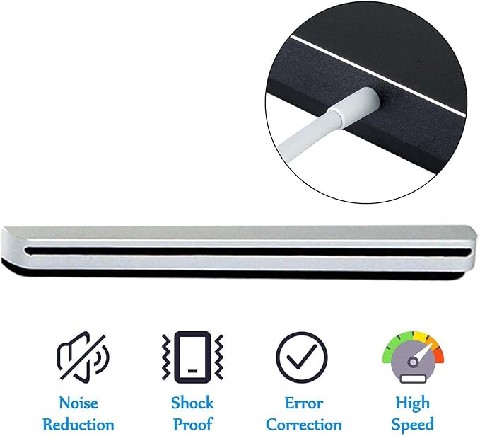 External USB-C SuperDrive DVD CD Drive Portable DVD CD Reader/Burner for Apple-MacBook Air/Pro/iMac/Mini/MacBook Pro/ASUS/DELL/Laptop with USB-C Port Plug and Play (Silver)