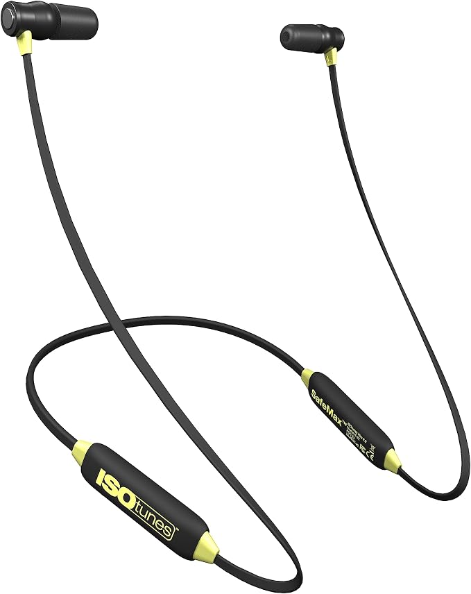 ISOtunes Xtra 2.0 Earplug Earbuds: OSHA Compliant Bluetooth Hearing Protection, 27 dB NRR Sound Isolation, 85 dB Volume Limit, Up to 11 Hour Battery Life, Noise Cancelling Mic