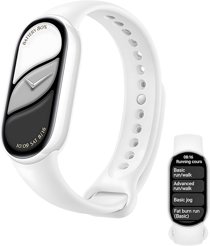XIAOMI Mi Smart Watch Band 10, 5ATM Waterproof Fitness Step Tracker Sports Digital Smart Watch Health Band for Men Women, 1.72" AMOLED Display, 150+ Sports Modes 24/7 Sleep Monitor (Ceramic Edition)
