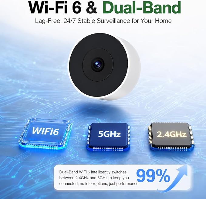 2K No-Drill Window Security Cameras, 2Packs Magnetic Cameras for Home Security, 5G&2.4G WiFi Indoor Angled Window Cam Stick on Glass, Full Color Night Vision, 24/7 AI Human Detection for RV, Apartment