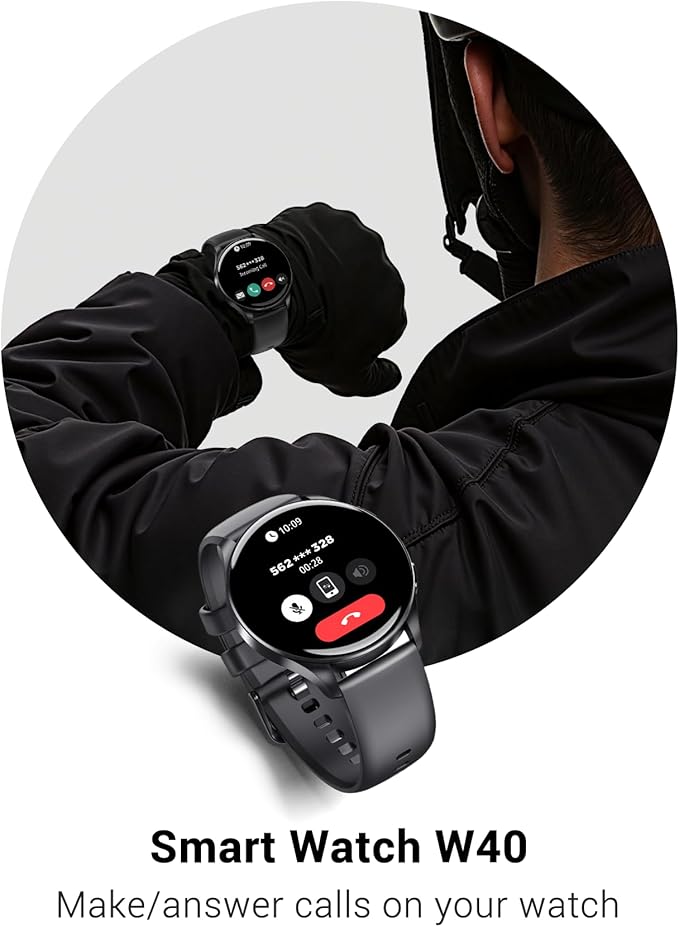 IOWODO Smart Watch for Women Men, 1.43" AMOLED Ultra-Clear Screen Fitness Tracker with HeartRate/Sleep Monitor, 21Languages, Answer/Make Calls,Waterproof Smartwatch for Android and iPhone (2 Straps)