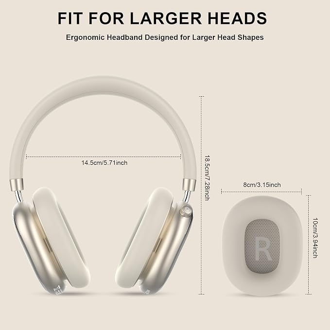NC95 Hybrid Active Noise Cancelling Headphones with Knob Control, 120H Playtime Over Ear Headphones Wireless Bluetooth 6.0, App Control, Hi-Res Audio, Comfort Fit, Clear Calls for Travel/Workout