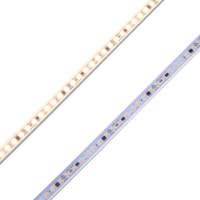 Maxxima 48 in. Hardwired LED Under Cabinet Strip Light, 1840 Lumens, 3000K Warm White, Kitchen and Living Room 120V White Cove Lighting, No Power Supply Needed