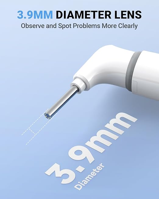 ScopeAround Otoscope with Light, Otoscope Camera w/Dual View, 720pHD WiFi Ear Scope w/ 6 LED Lights, Ear Camera 3.9mm Lens for Kids & Adults, Ear Scope Compatible w/Android & iPhone