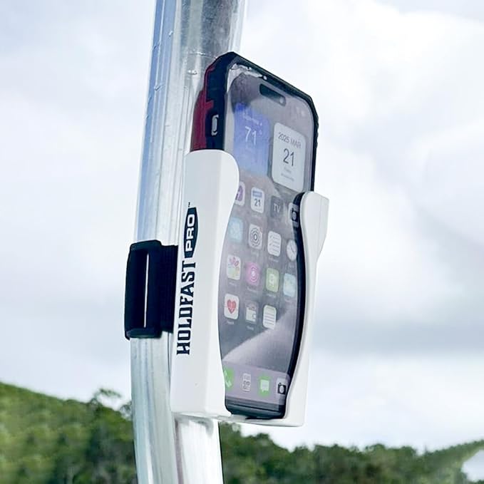 Boat Phone Holder, Marine Cell Phone Holder for Boat | Adjustable and Secure Marine Smartphone Mount, Durable Boating Accessory Made for Outdoor Conditions