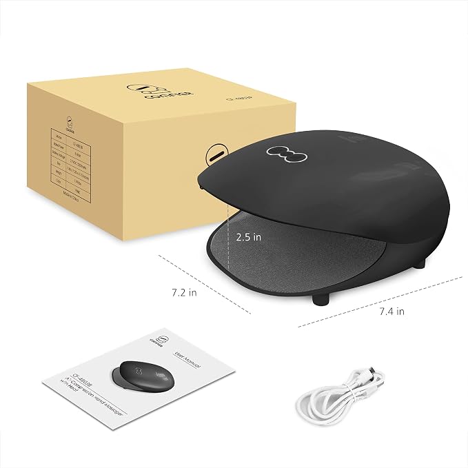 COMFIER Wireless Hand Massager with Heat -3 Levels Compression & Heating,Rechargeable Hand Massager Machine for Carpal Tunnel,【2026】Fathers Day Gift for Men(Black)
